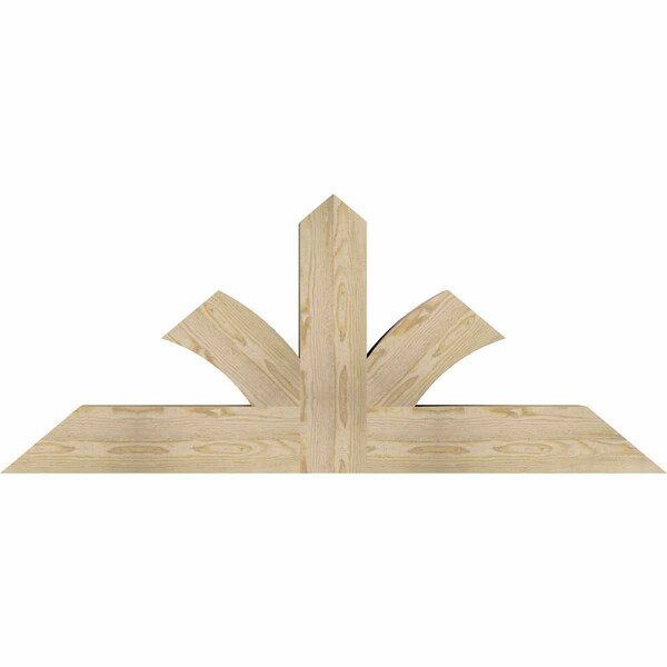 Ekena Millwork Richland Rough Sawn Timber Gable Bracket, Douglas Fir, 60"W x 25"H x 6"D x 6"F, 10/12 Pitch GBW060X25X0606RIC00RDF - main